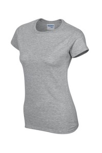Gildan 灰色 295 短袖女圓領T恤 76000L 女裝T恤速印  透氣T恤 T恤供應商 T恤價格  t-shirt03